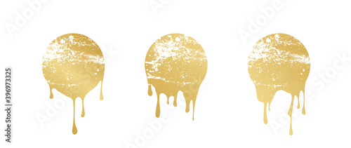 Wallpaper Mural Luxury gold Honeycomb sticker on a white background. Modern and creative water drop symbol for advertising, poster, banner, web and flyer. Vector illustration. Torontodigital.ca