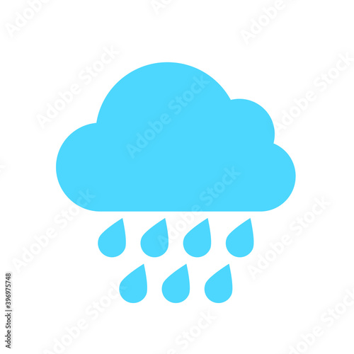 Rain icon in trendy flat style isolated on grey background. Cloud rain symbol for your web site design, logo, app, UI. Modern forecast storm sign.