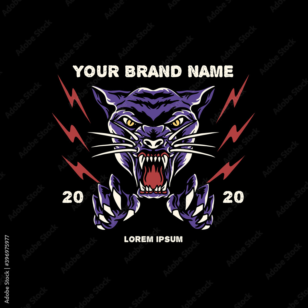 panther head animal illustration panther head animal illustration