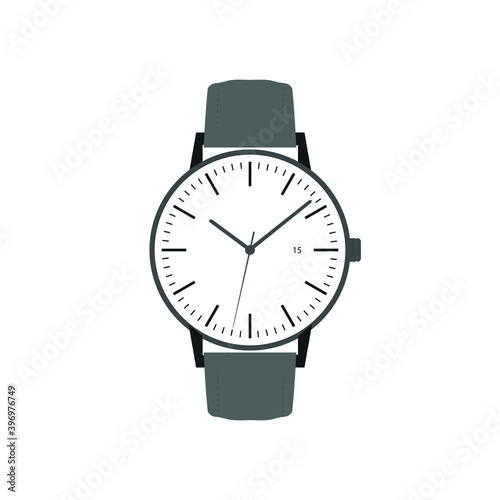 Wrist watch for men isolated on white background