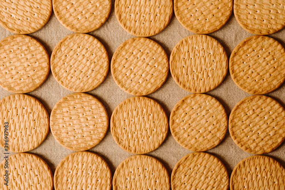 Biscuit pattern and background for design. Top view. Biscuit pattern and background for design. Top view.