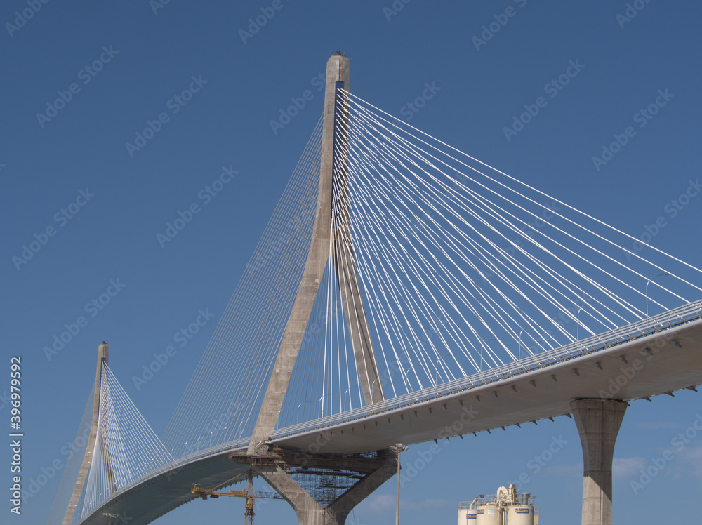Fototapeta premium Finished structure of the bridge of the Constitution of Cadiz