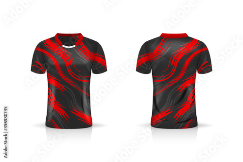 Specification Soccer Sport , Esport Gaming T Shirt Jersey template. mock up uniform . Vector Illustration design