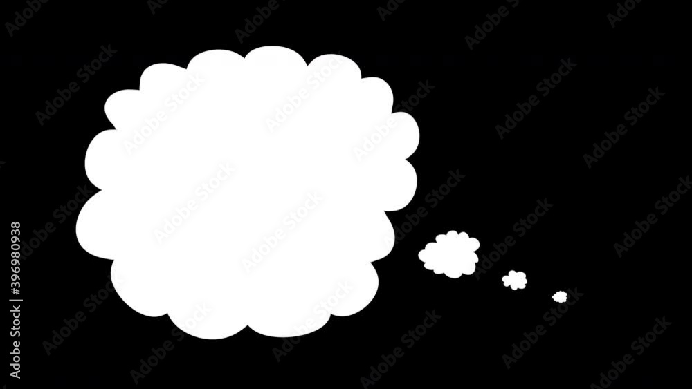 Bubble Idea Concept Talking Animation on Black Background and Green Screen
