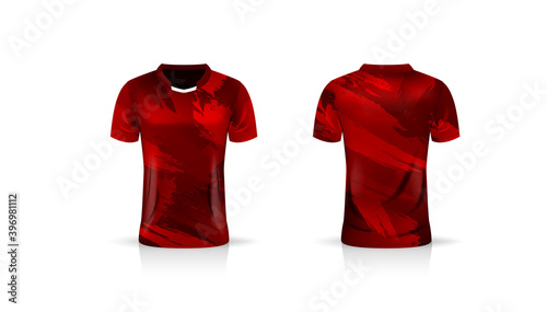 Specification Soccer Sport mockup , Esports Gaming T Shirt Jersey template. mock up uniform . Vector Illustration design