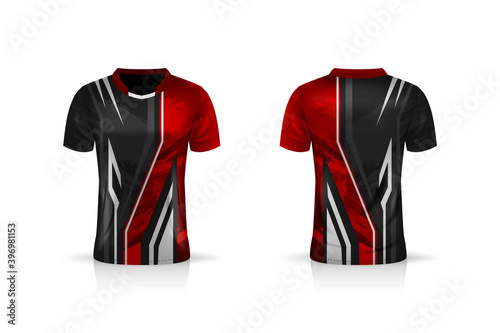 Specification Soccer Sport mockup , Esports Gaming T Shirt Jersey template. mock up uniform . Vector Illustration design