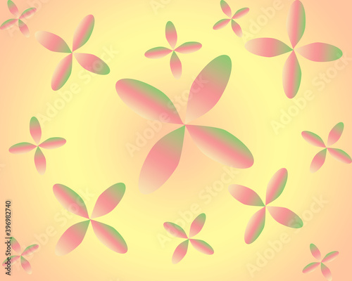 seamless pattern with pink flowers