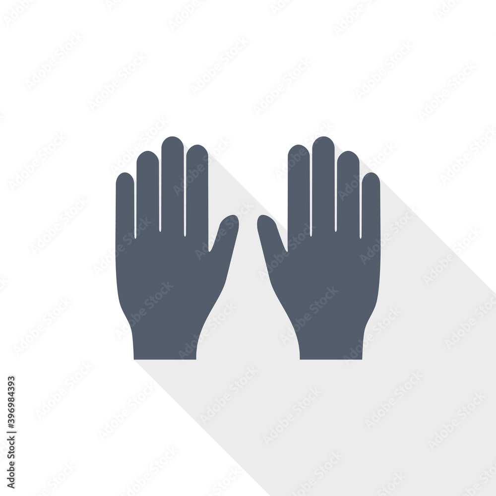 Gloves vector icon, hands protection flat design illustration Gloves vector icon, hands protection flat design illustration
