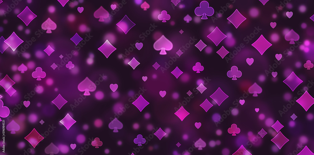 Blurred playing card symbols background. Blurred playing card symbols background.