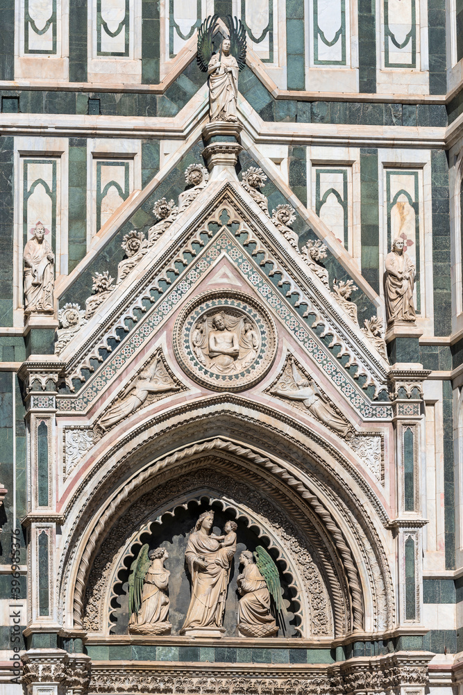 Fassade der Kathedrale Santa Maria von Brunelleschi in Florenz, Italien