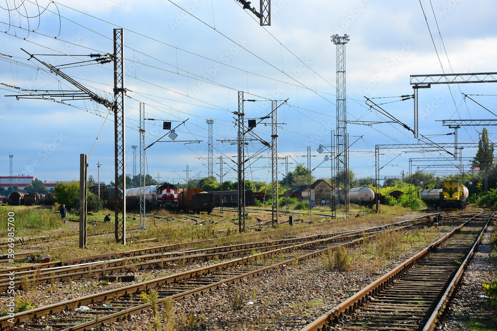 Fototapeta premium railway line in the countryside
