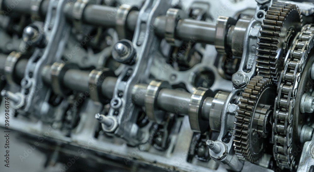 Banner / web: Details / close-up von einem Motor