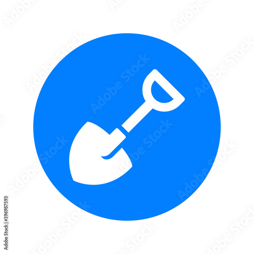 Logotipo pala pequeña en círculo color azul