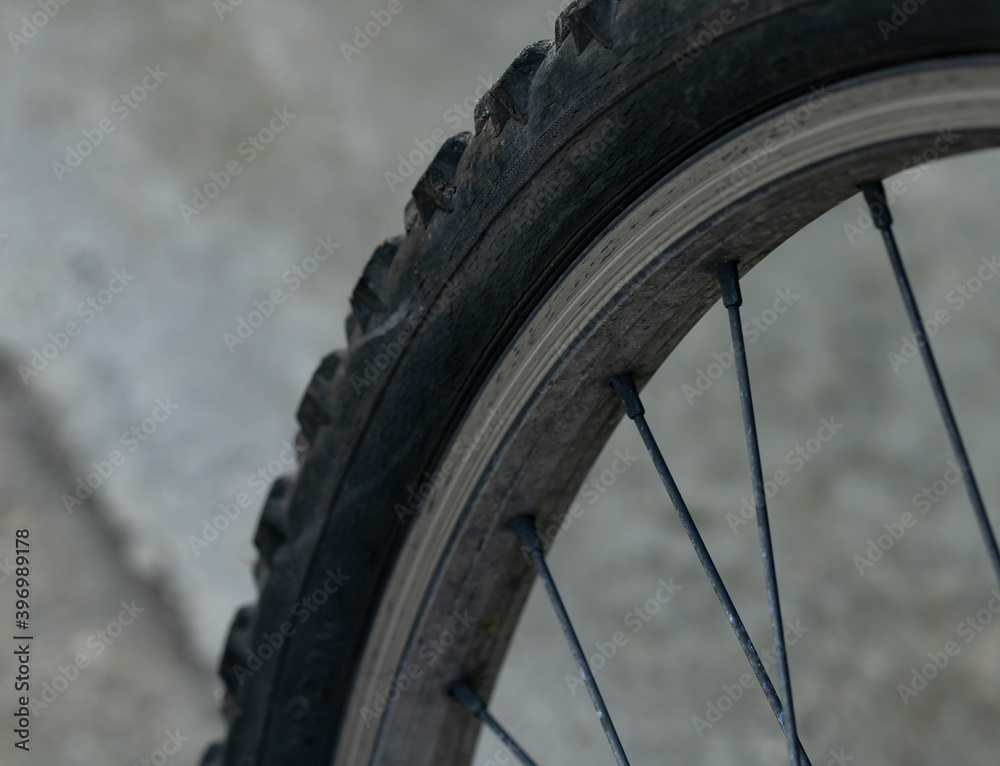 Fototapeta premium wheel of a bicycle