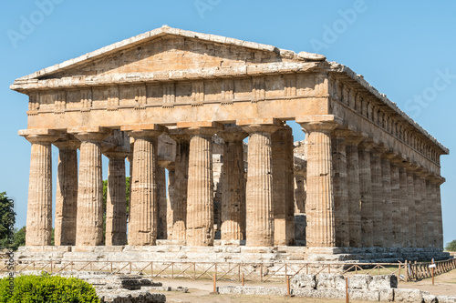 Archaeological site of Paestum , Temple of Neptune, Campania, Italy