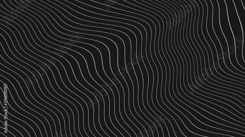 Abstract Waves on black Background 4k resolution
