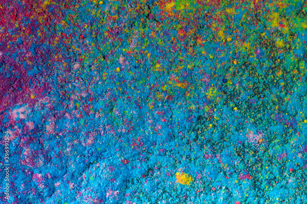 Fototapeta premium Colorful powder macro close up