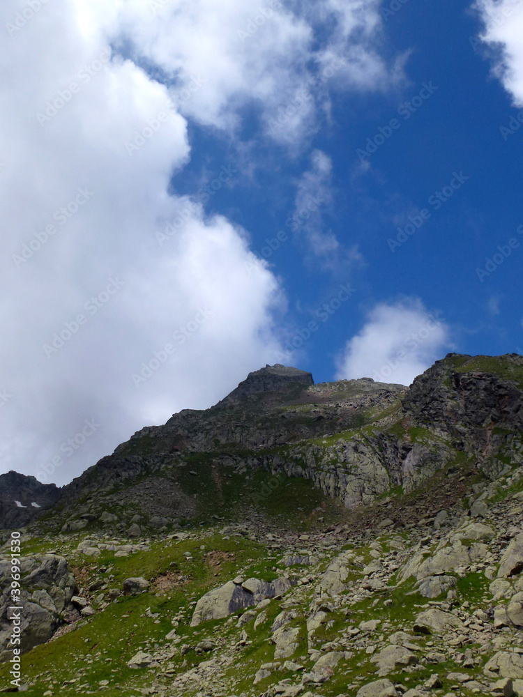 Stubai high-altitude hiking trail, lap 7 in Tyrol, Austria Stubai high-altitude hiking trail, lap 7 in Tyrol, Austria