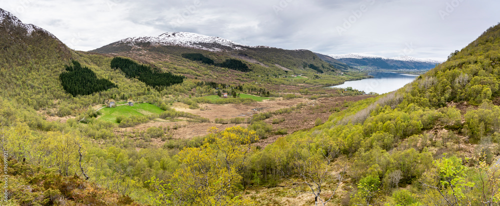 View from from Snipsøyrdalen, Hareid, Norway View from from Snipsøyrdalen, Hareid, Norway