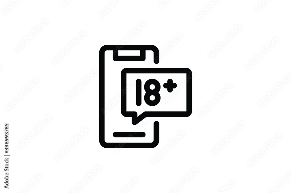 Addiction Outline Icon - Smartphone Addiction Outline Icon - Smartphone