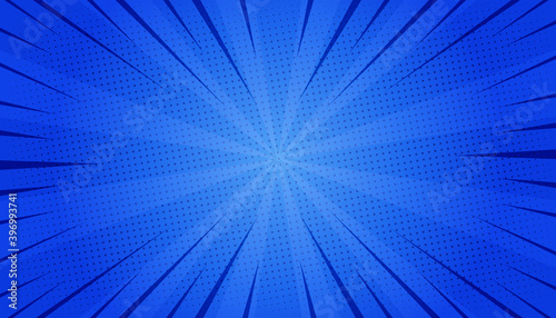 Abstract blue comic zoom vector