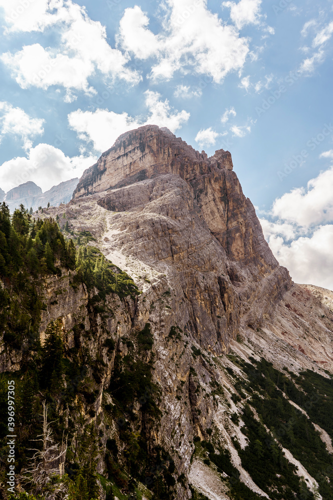 Beautiful Mountain landscape at the Dolomites, Trentino Alto Adige, South Tyrol in Italy.