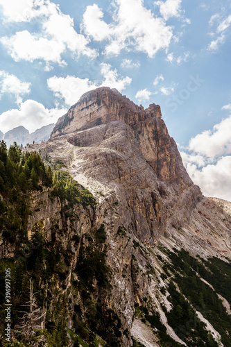 Beautiful Mountain landscape at the Dolomites, Trentino Alto Adige, South Tyrol in Italy.