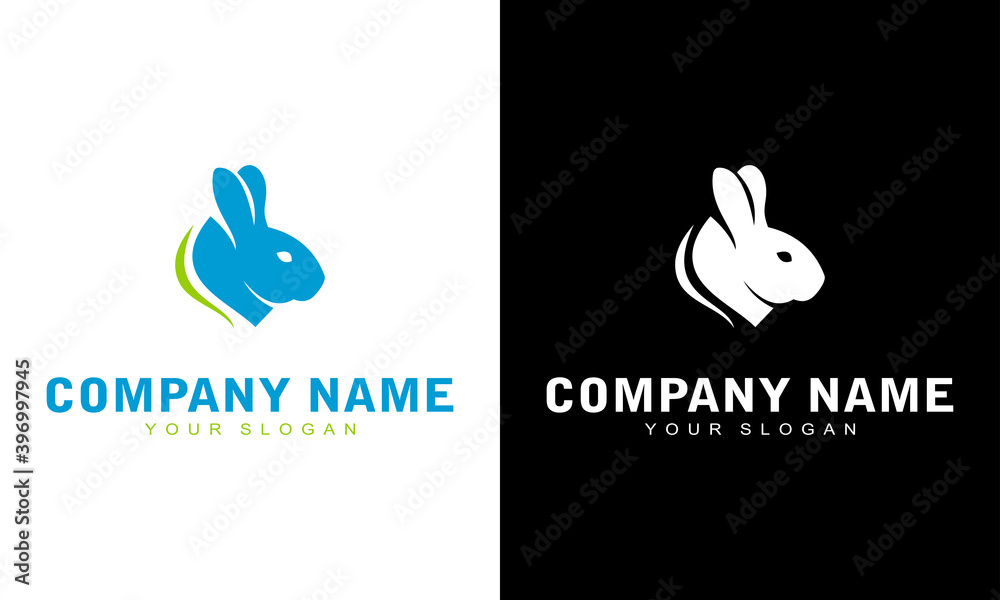 Ilustration vector graphic of  Rabbit concept icon of a stylised rabbit running fast or jumping