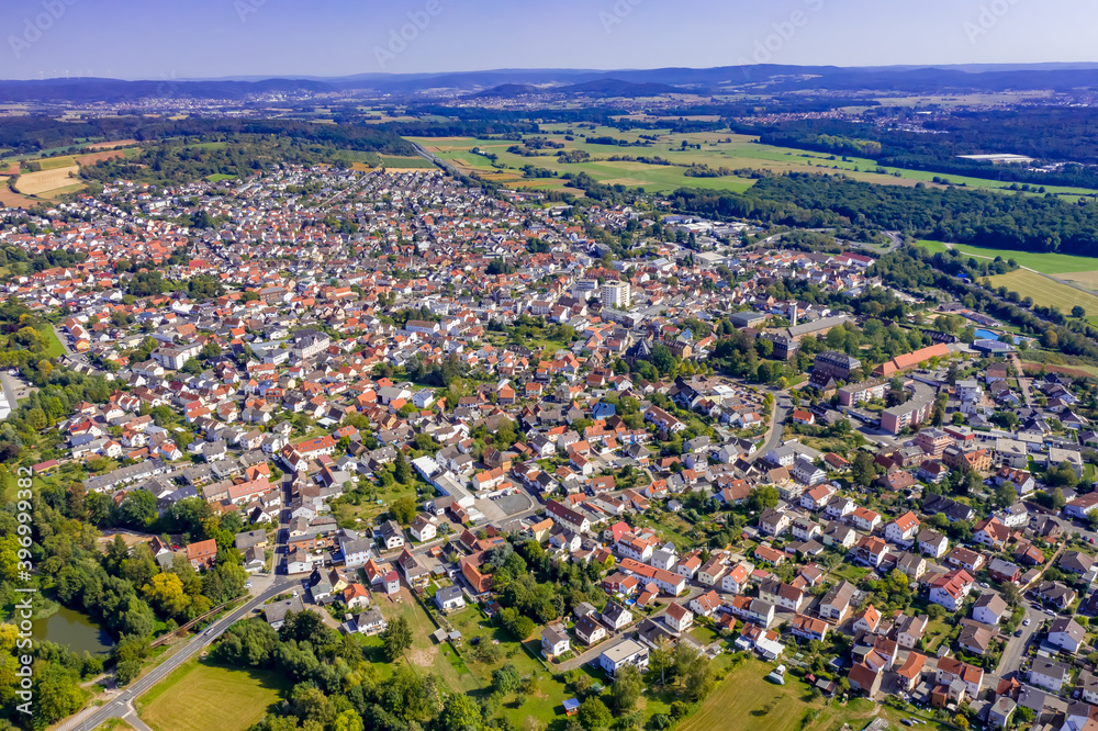 Langenselbold aus der Luft | Luftbilder vom Dorf Langenselbold in Hessen