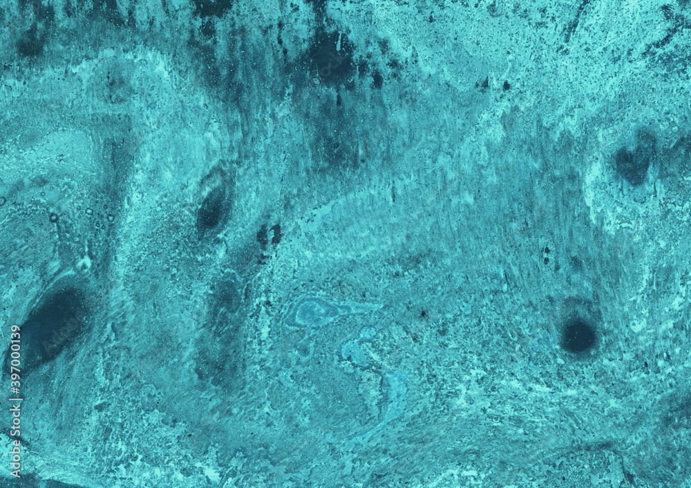 Obraz premium Zielono turkusowe kamienno marmurowe tło i tekstura.