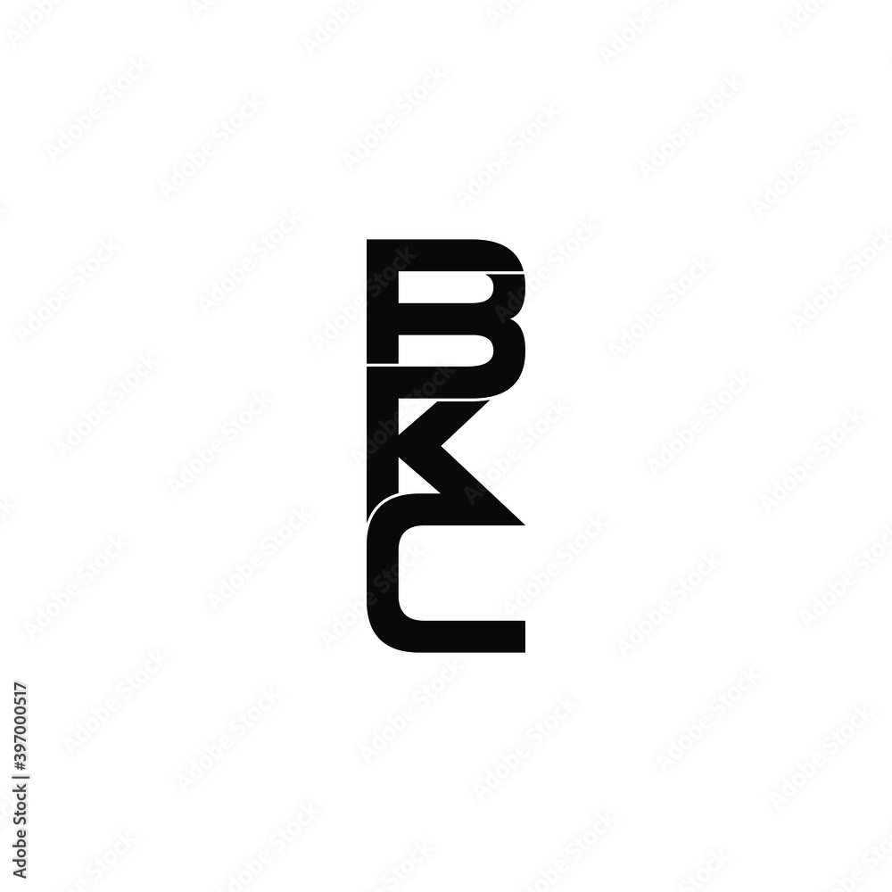 bkc letter original monogram logo design