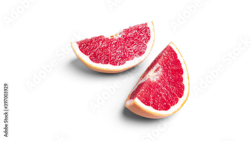 Grapefruit on a white background. High quality photo