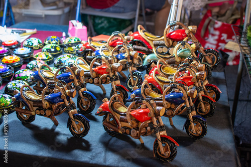 handmade souvenirs on a night market