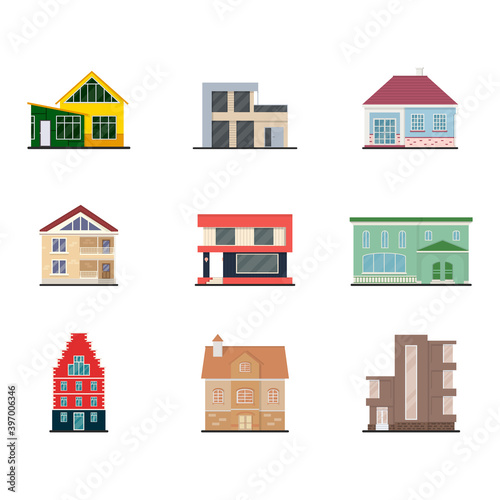 Modern apartment building exterior for any purpose