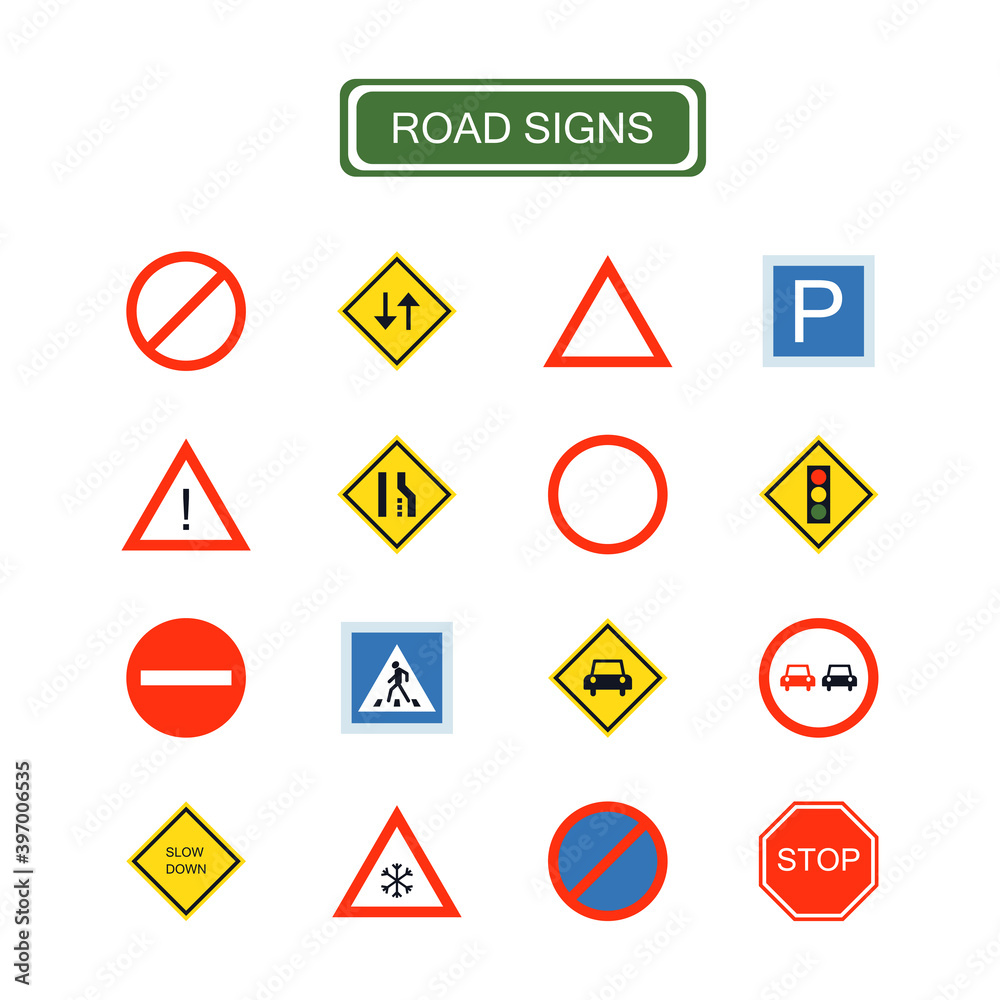 Isolated road signs for any purpose Isolated road signs for any purpose