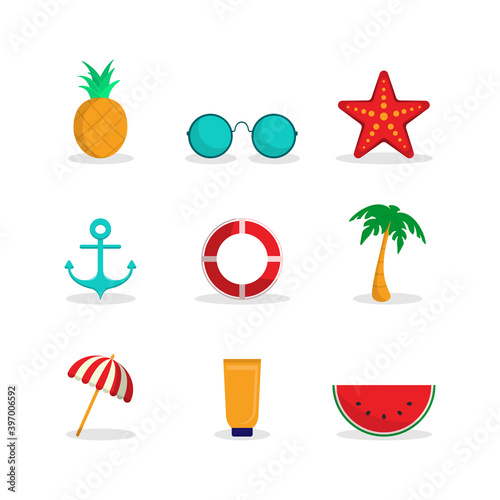 Enjoy summer. Design summer set