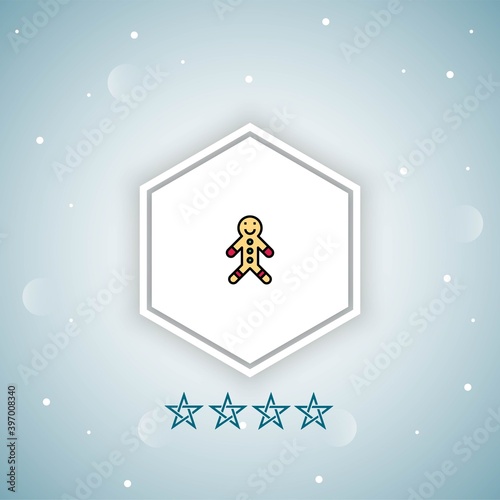  gingerbread man vector icons