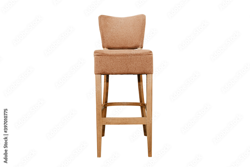 Tall retro chair on a white isolated background. Concept of using retro furniture. Minimalism. Tall retro chair on a white isolated background. Concept of using retro furniture. Minimalism.