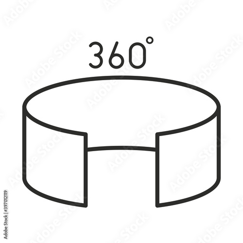augmented reality rotating and 360 degree line style