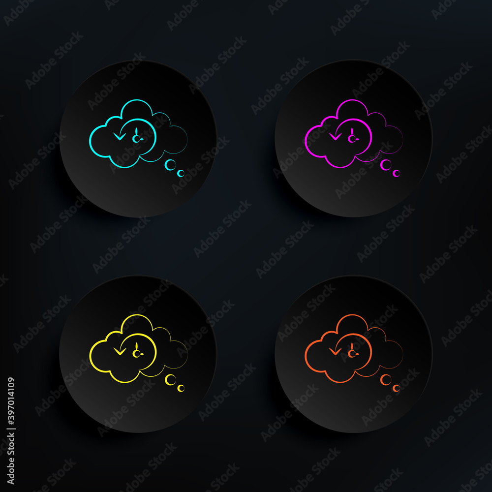 Precognition dark badge color set icon. Simple thin line, outline vector of  mad science icons for ui and ux, website or mobile application Stock Vector  | Adobe Stock