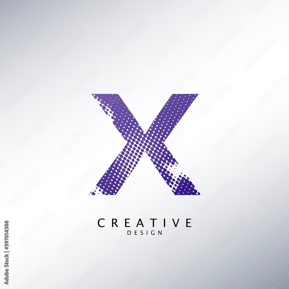 Abstract Halftone Initial Letter X Logo icon, design concept abstract techno halftone shape with letter X logo icon Abstract Halftone Initial Letter X Logo icon, design concept abstract techno halftone shape with letter X logo icon