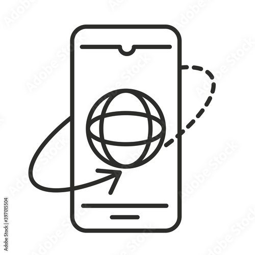 augmented reality phone 360 degree, rotate virtual line style