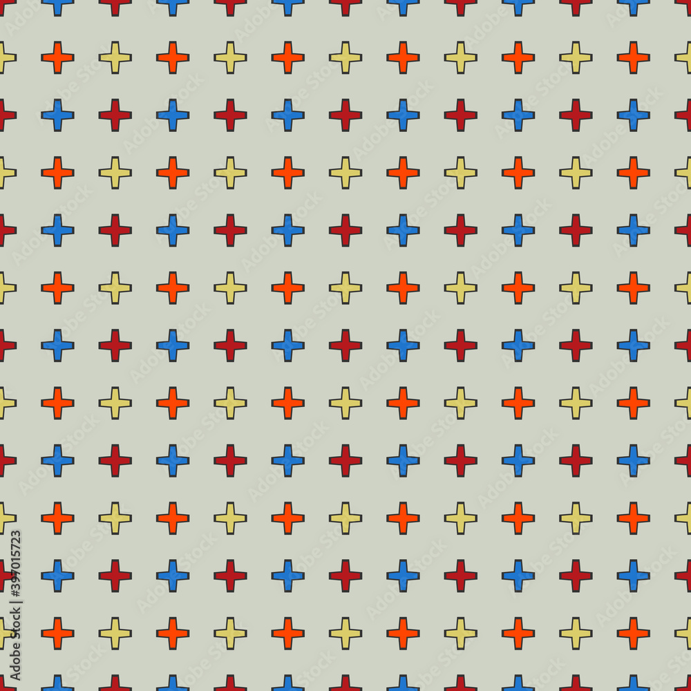 Abstract colorful plus pattern background Abstract colorful plus pattern background