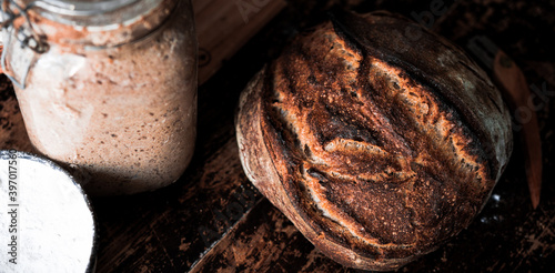 master baker preparing sourdough bread at home