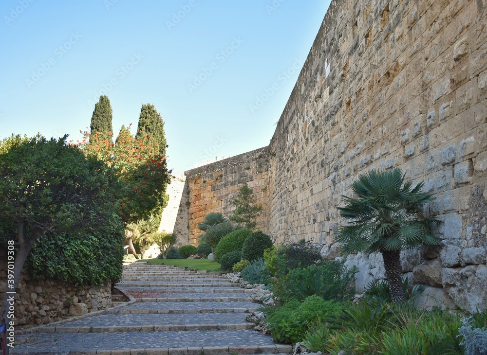 Roman Walls in Tarragona, Catalonia, Spain