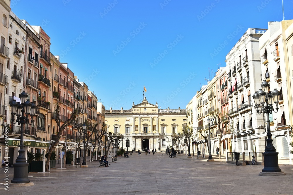 Square (Plaza de la Font) in Tarragona, Catalonia, Spain