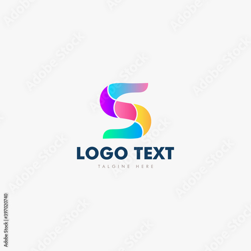 Awesome gradient logo icon vector design