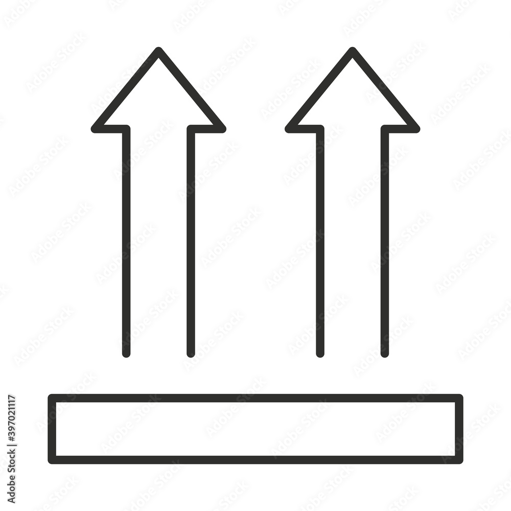 delivery this side up packaging symbol line style design delivery this side up packaging symbol line style design