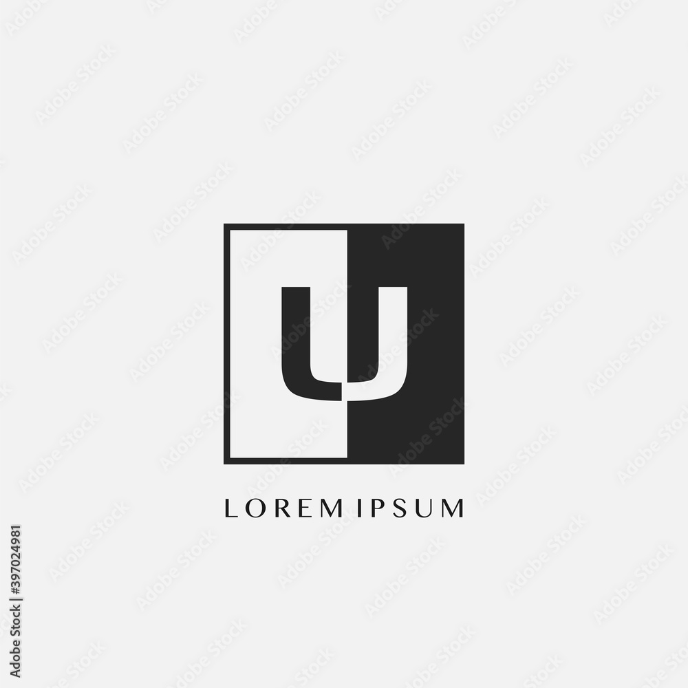Simple Letter U Square Polygon Geometric logo. Simple Letter U Square Polygon Geometric logo.