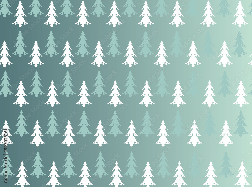 Christmas tree illustration on the grey gradient illustration Christmas tree illustration on the grey gradient illustration